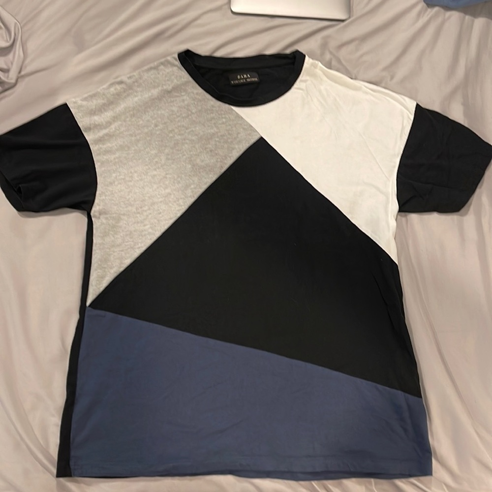 Zara Black,Blue, Gray, White Shirt